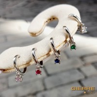 SPLAOR025 Orecchini cerchietto punto luce